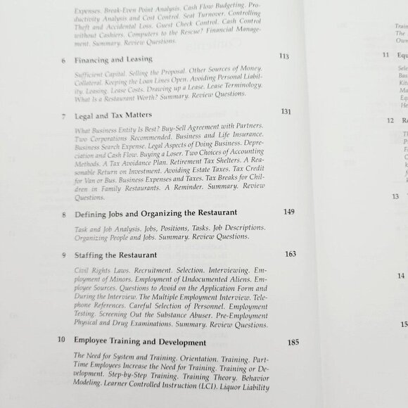 The Restaurant From Concept to Operation Textbook Lundberg Walker Hardcover - Picture 5 of 14